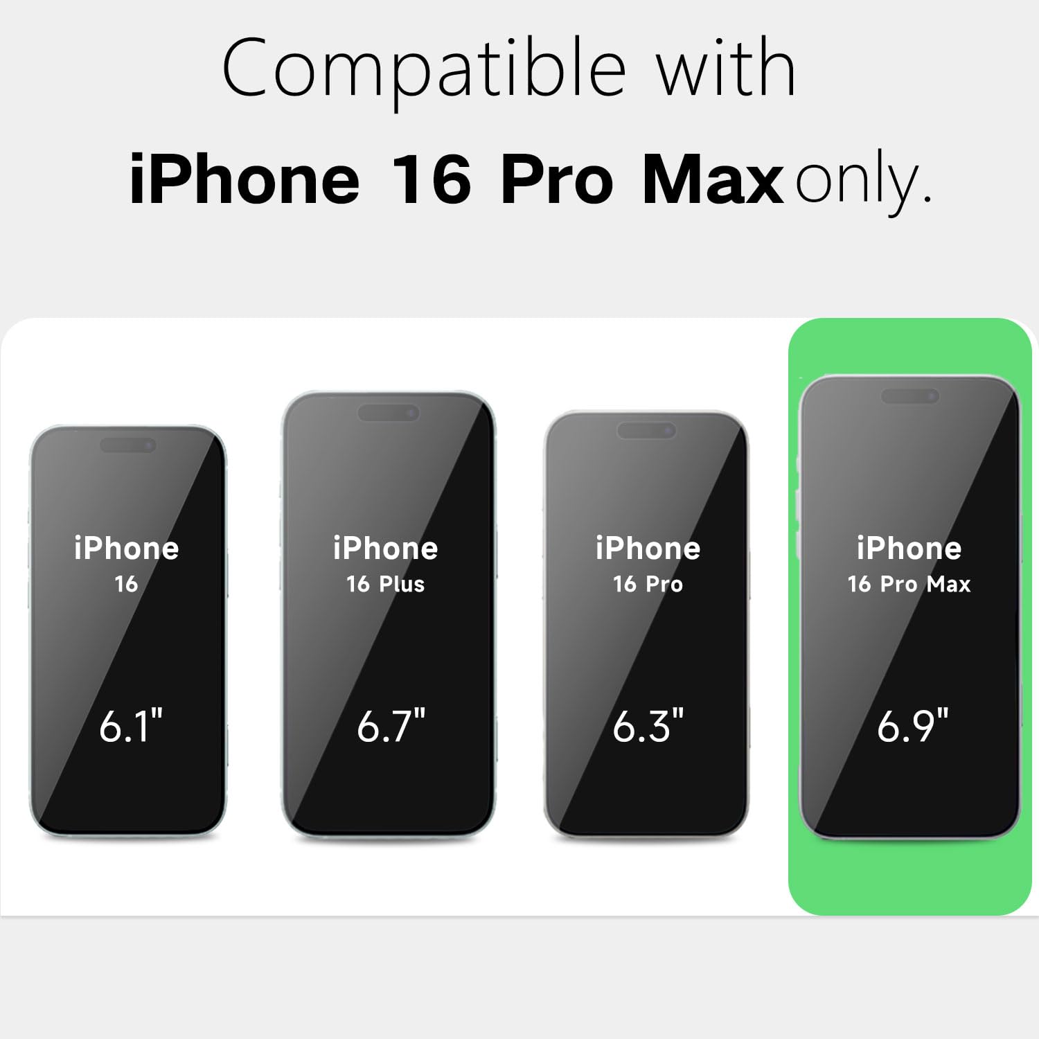 Loeoel For Iphone 16 Pro Max Case Clear, Transparent Hybrid 16 Pro Max Case [Hard Plastic & Soft Silicone Bumper] Acrylic Non Ye