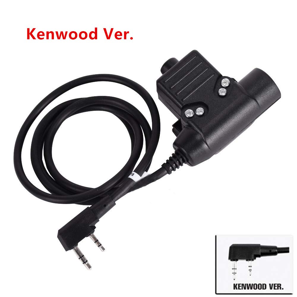 U94 Ptt Military Adapter Mobile 2 Pin 7.0Mm Plug Push To Talk For Kenwood/Baofeng Radio
