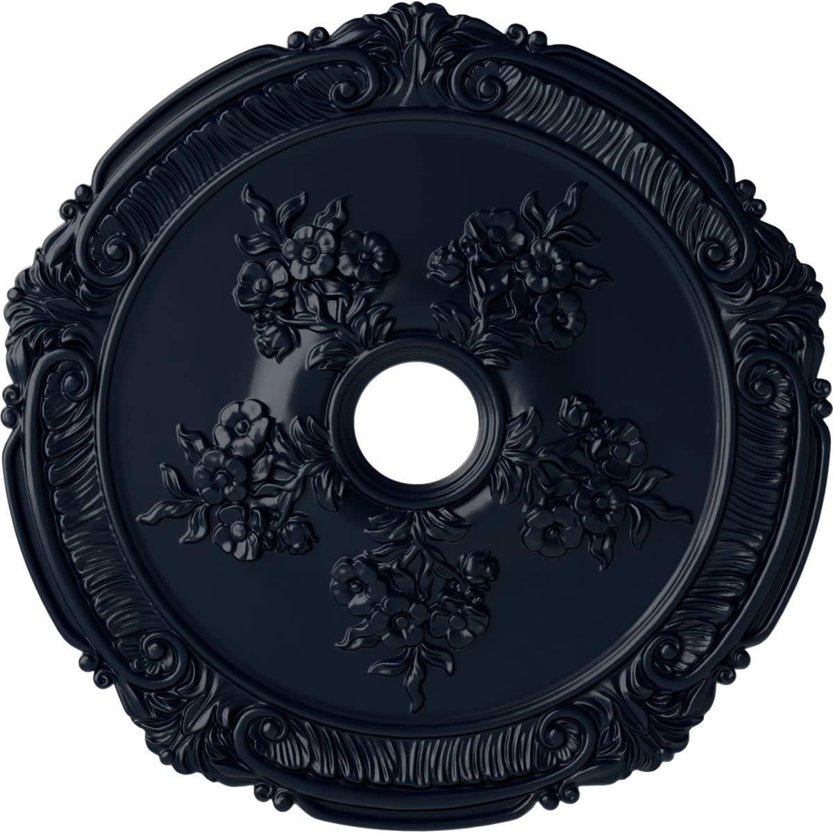 Ekena Millwork Cm26Atmdf Attica With Rose Ceiling Medallion, 26''Od X 3 3/4''Id X 1 1/2''P, Hand Painted Midnight Dream