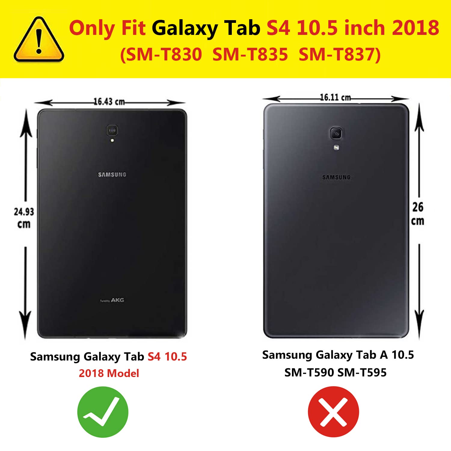 Case For Samsung Galaxy Tab S4 10.5 Inch 2018 (Sm T830 Sm T835 Sm T837), 360 Degree Rotating Stand Case Smart Protective Cover W