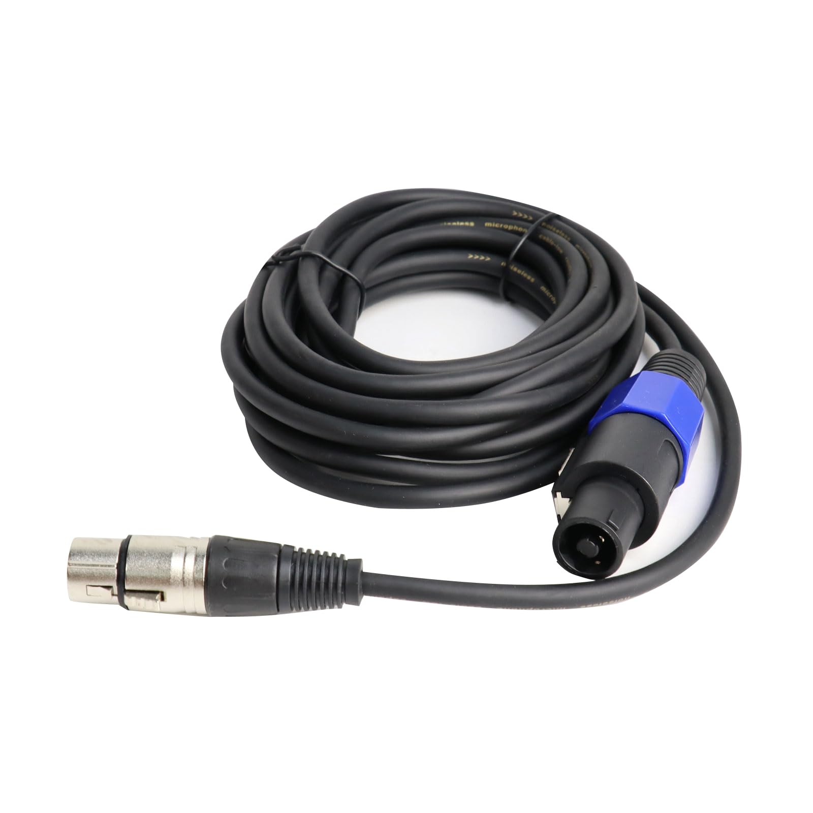 Hbu Pack Of 1 20 Feet Speakon To Xlr Cable   1Pc 20Ft Microphone Speak On Male Plug To 3 Pin Xlr Female Extension Wire   Pro Pa