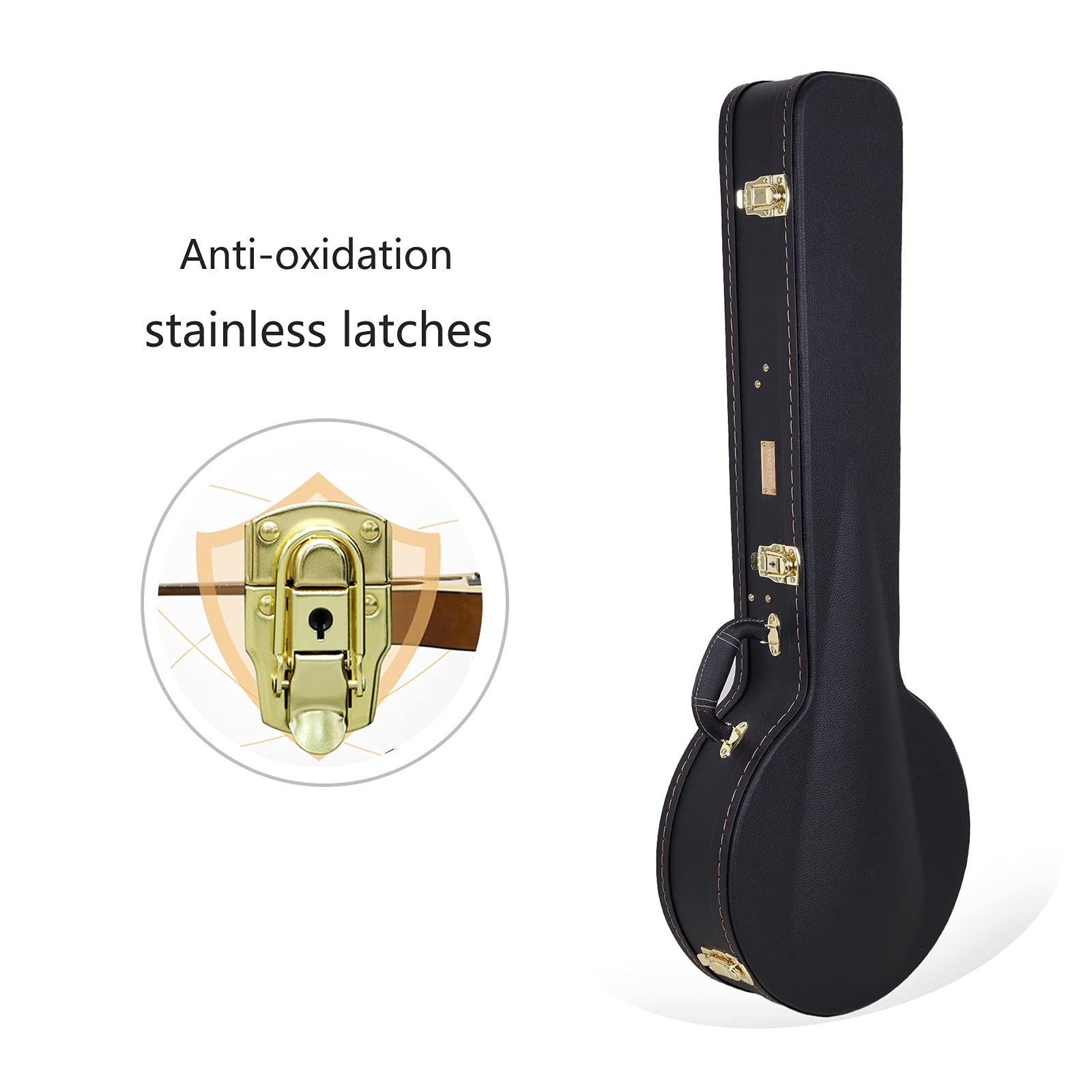 Crossrock Wood Case For 12.5'' Openback Banjos Black (Crw620Objbk)