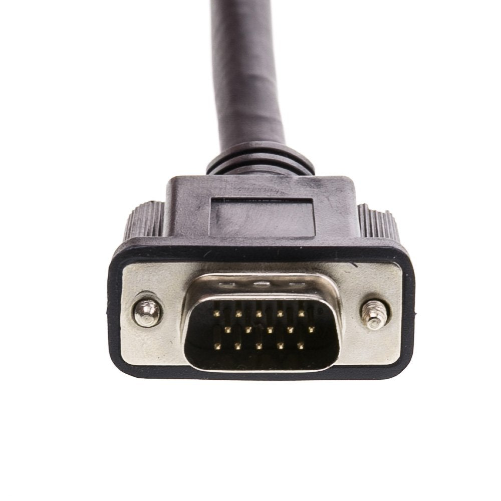 Cablewholesale Vga To Vga Cable Svga Plenum Rated Cable, Hd15 Male Coaxial Computer Monitor Cable With Ferrites, Male To Male Sh