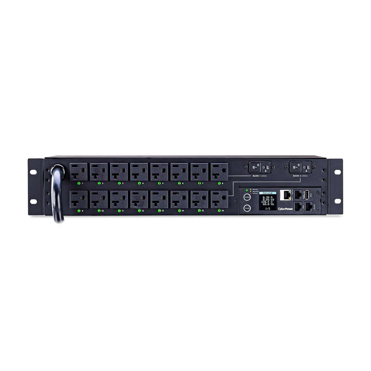 CyberPower PDU41003 Switched PDU, 120V/30A, 16 Outlets, 2U Rackmount ...