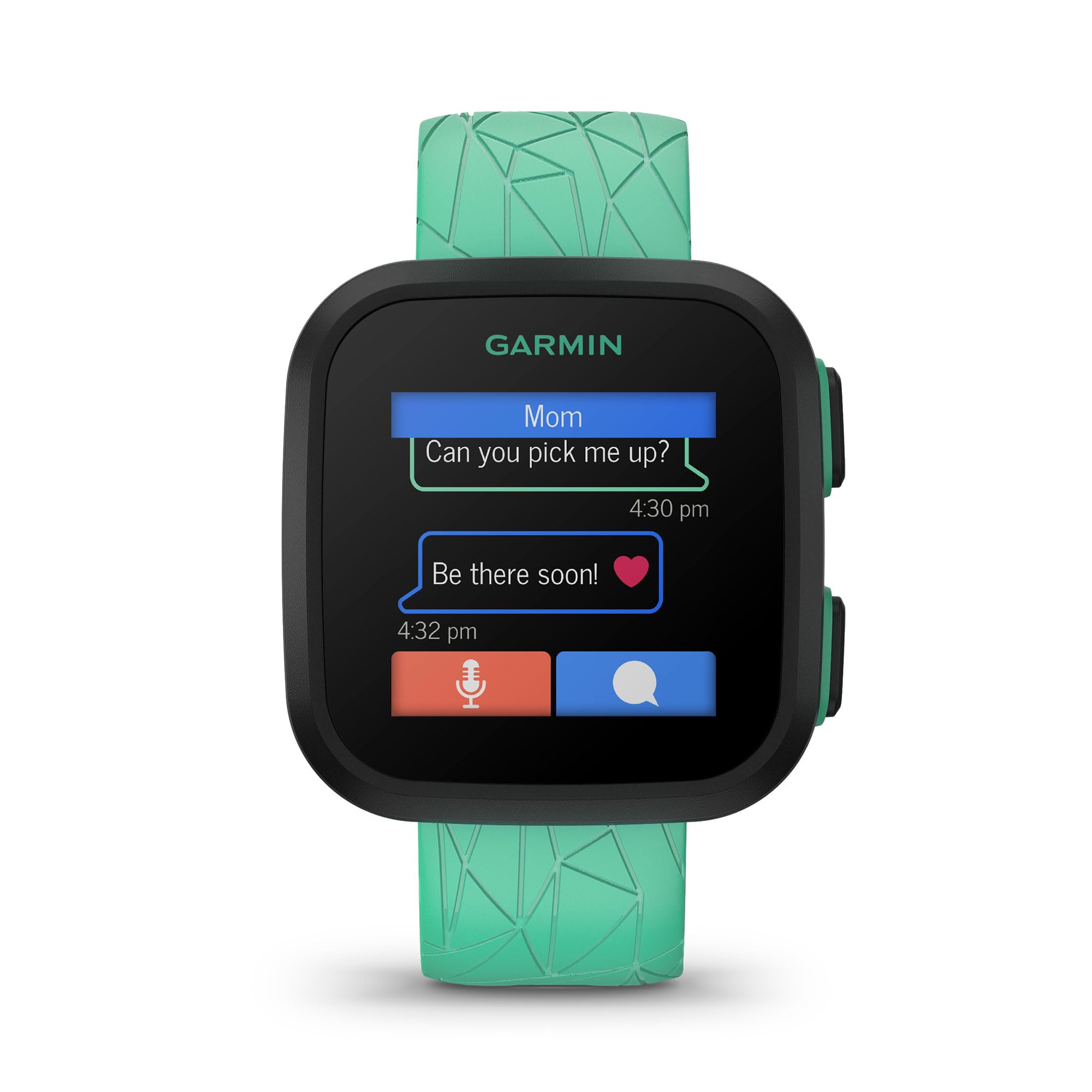 Garmin Bounce, Kids Smartwatch, Two-Way Text And Voice Messaging, Location Tracking, Green Burst