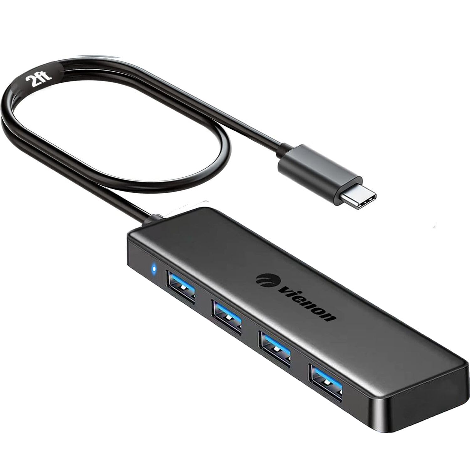 VIENON USB C Hub with 4 USB 3.0 Female Ports, USB C Splitter USB Extender for C Port Laptop, iMac Pro, MacBook, iPad Pro, Dell, 