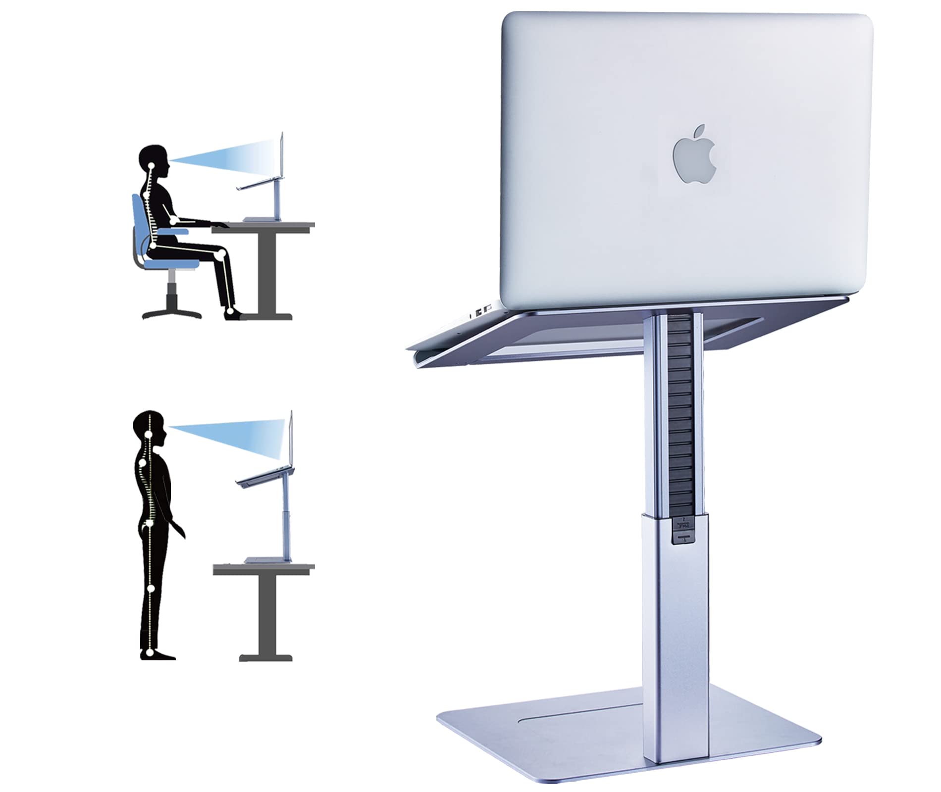 Vecofo Adjustable Laptop Stand, Tall, Strong, Airflow, Suitable For 13.3 17.3 Inch Laptops, Lift Screen To Eye Level For Video C