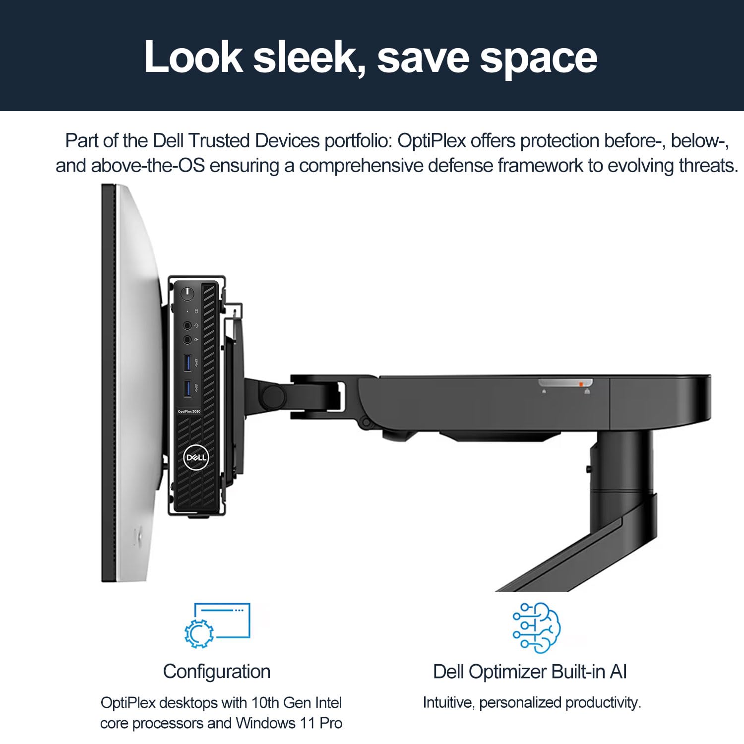 Dell Optiplex 3000 Series 3080 Micro Form Factor Desktop, Intel Core I5-10500T, 32Gb Ram, 1Tb Pcie Ssd, Wi-Fi 5, Bluetooth, Wire