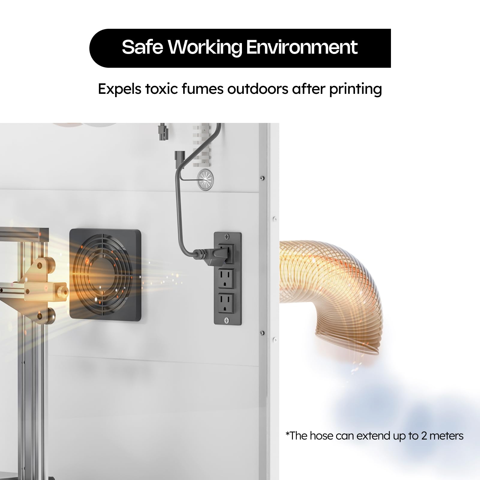 Crafit 3D Printer Enclosure With Ventilation, Hold 4 Spools, Built-In Thermo-Hygrometer And Led Light, Noise Reduction, Dustproo