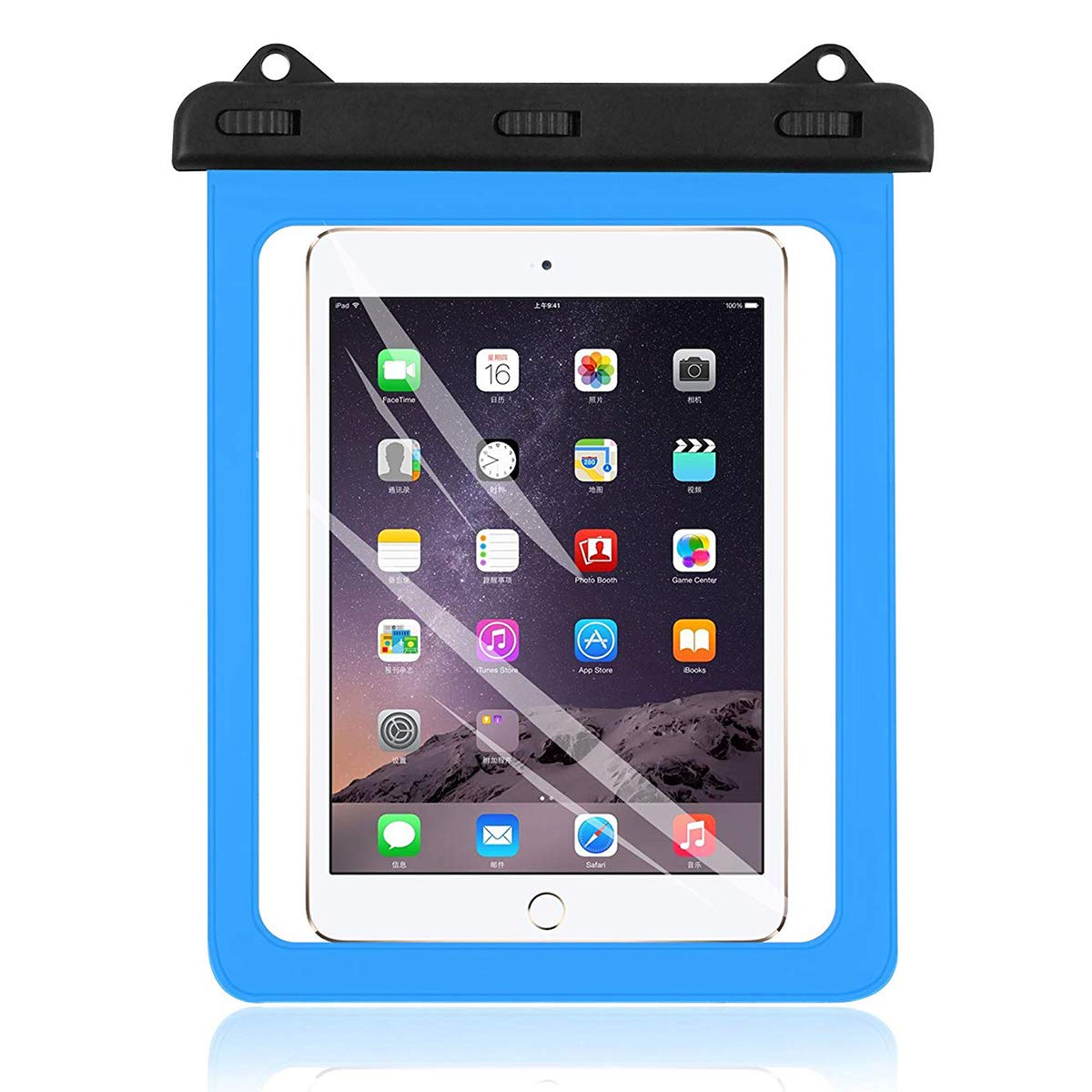 AICase Universal iPad Waterproof, Dry Bag Pouch for iPad Pro 10.5, New iPad 9.7 2017/2018, iPad Pro 9.7, iPad Air/Air 2, Tablets up to 11.5 Inch (Blue)