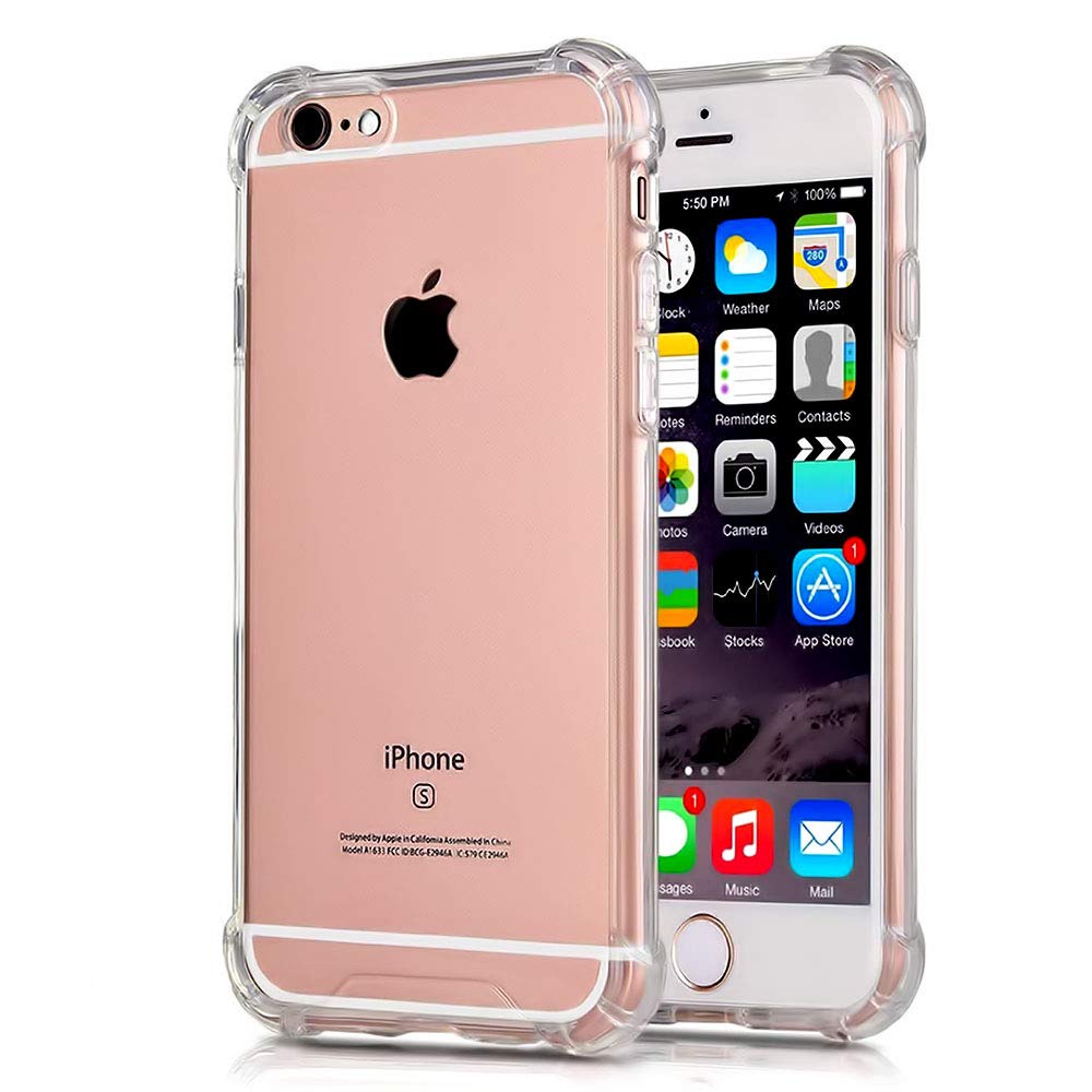 Casehq Iphone 6 Plus Case, Iphone 6S Plus Case Transparent Enhanced Grip Protective Defender Cover Soft Tpu Shell Shock Absorpti