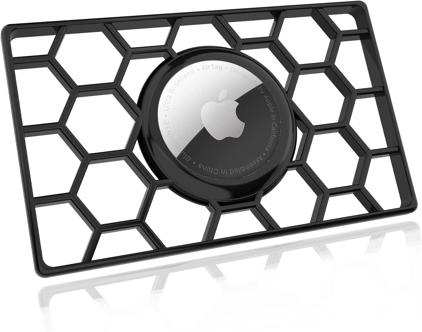 Hlhgr For Airtag Wallet Holder,Slim Thin Card Case Holder For Apple Airtag Size Of A Credit Card For Purse, Handbag, Clutch (Black