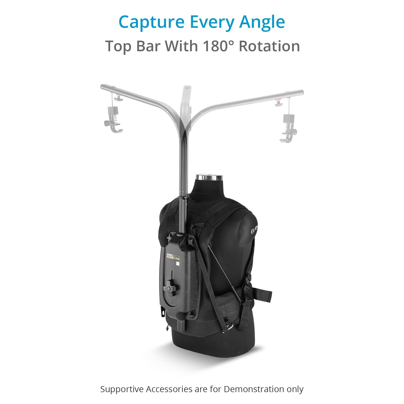 Flycam Flowline Starter For Camera & Gimbals. Support Bar With 180� Rotation. Payload Up To 7.5 Kg / 16 Lb. Minimum Weight Required  3Kg/6Lb