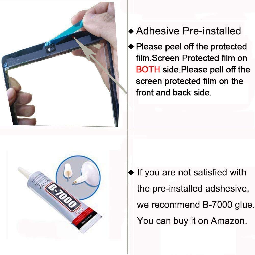 Black Touch Screen Replacement For Ipad 5 2017 9.7 Inch, A1822 A1823 Digitizer Replacement With Home Button + Pre Installed Adhe