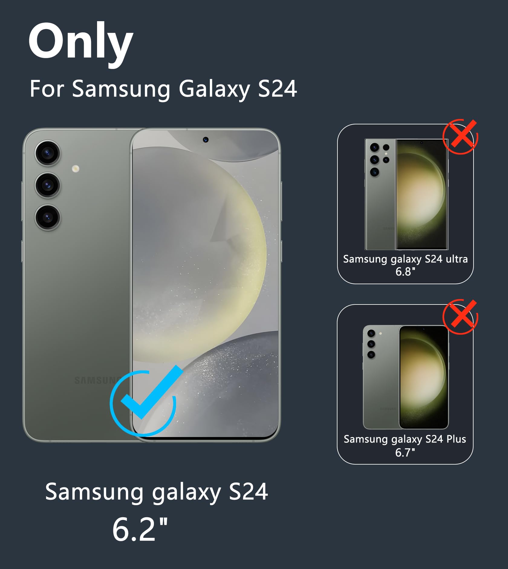 Fntcase For Samsung Galaxy S24 Case: Military Grade Anti Yellowing Shockproof Protective Phone Cover | Full Protection Drop Proo