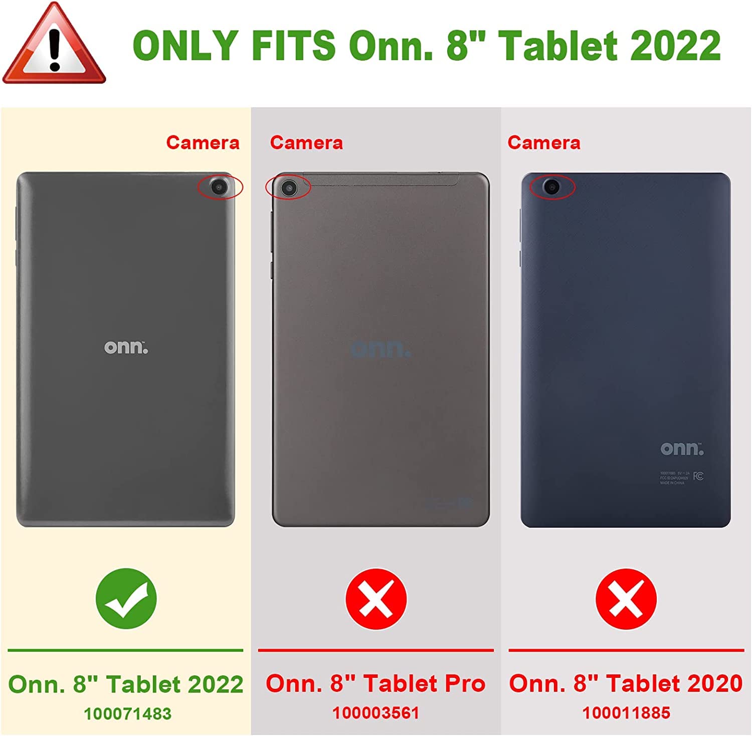 Bmouo Kids Case For Onn 8 Tablet 2022 Gen 3 (Model:Tbblu100071483)   With Built In Screen Protector, Shockproof Light Weight Han