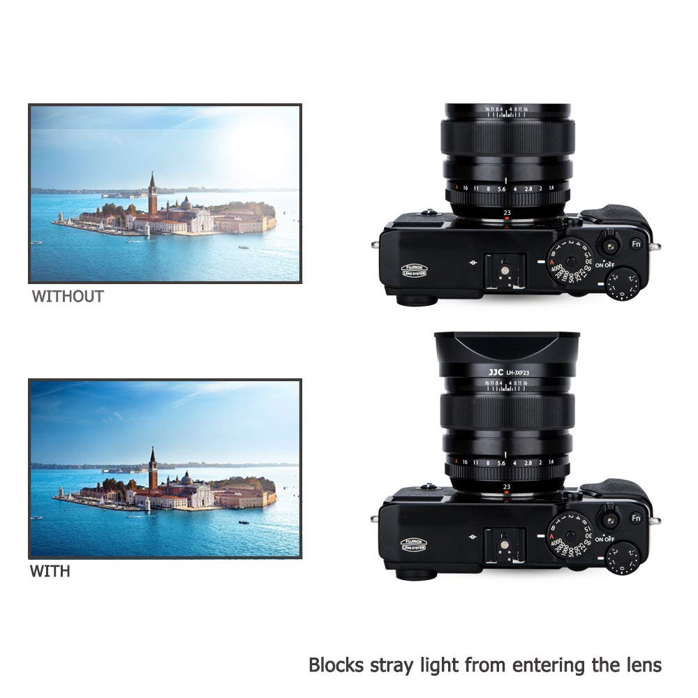 Jjc Bayonet Dedicated Metal Lens Hood For Fuji Fujifilm Fujinon Lens Xf 23Mm F1.4 R,Xf 56Mm F1.2 R,Replaces Fuji Lh Xf23 Lens Ho