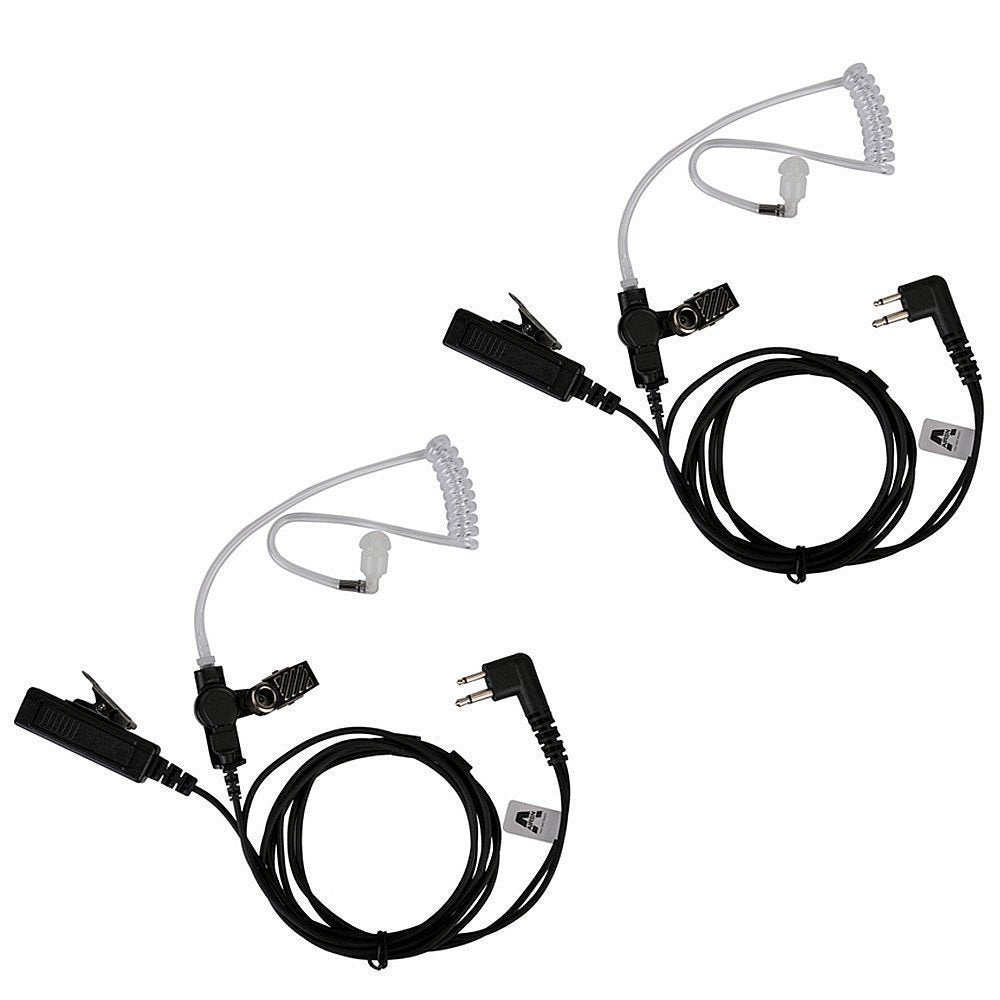 Airsn A 2 Pin Earpiece Headset For Motorola Cp200,Gp300,Cls1110,Cls1410 Walkie Talkies/Two Way Radio With Transparent Acoustic Tube (Pack Of 2)