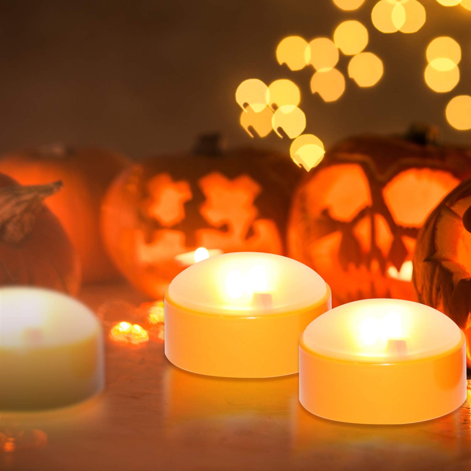 3 Pcs Halloween Pumpkin Lights With Remote And Timer Battery Operated Led Decorative Bright Flickering Flameless Candle Set Bulk