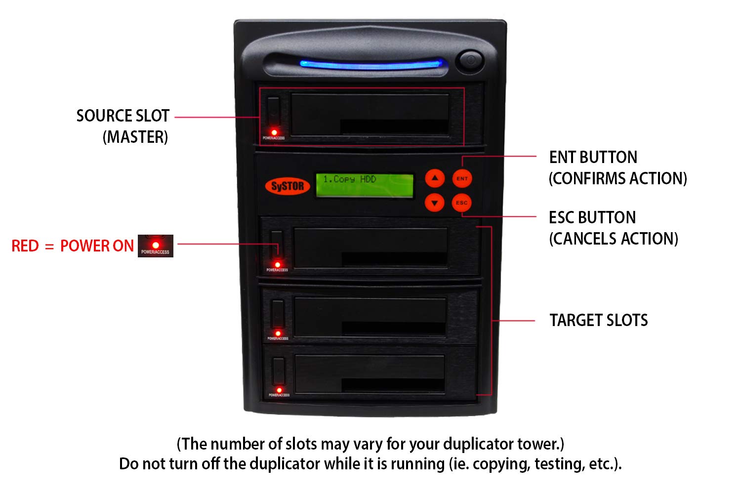 Systor 1:5 Hdd/Ssd Hard Drive Duplicator   5.4Gb/Min   Standalone Copier & Eraser/Sanitizer For Multiple Sata 3.5 Disk & 2.5 Sol