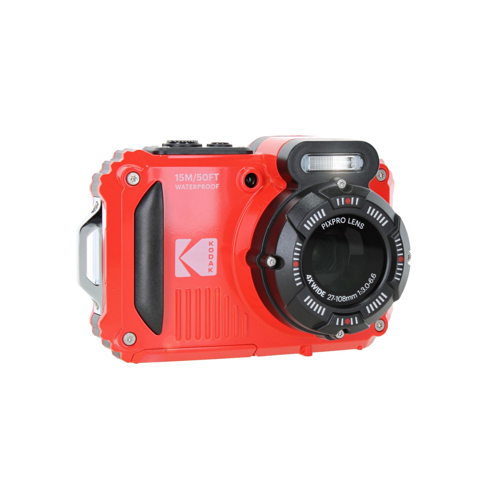 Kodak Pixpro Wpz2 Rugged Waterproof Shockproof Dustproof Wifi Digital Vlogging Camera 16Mp (Red) Bundle With 64Gb Memory Card +