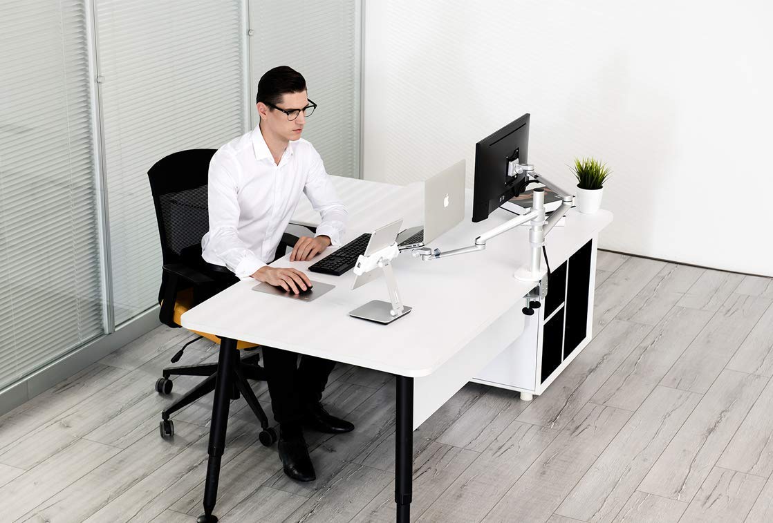 MagicHold Adjustable 3 in 1 Stand for Laptop, Monitor, Tablet, 360 Rotating, Height Adjustable, VESA Standard