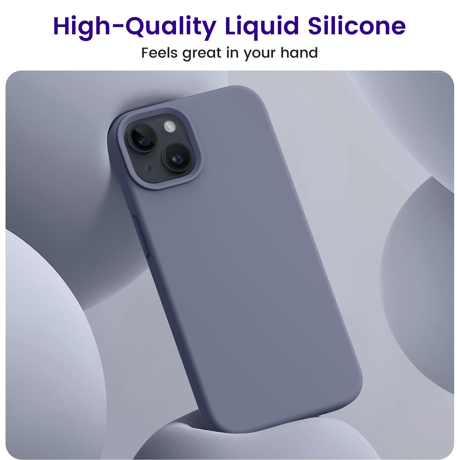 Otofly Designed For Iphone 14 Case, Silicone Shockproof Slim Thin Phone Case For Iphone 14 6.1 Inch (Lavender)