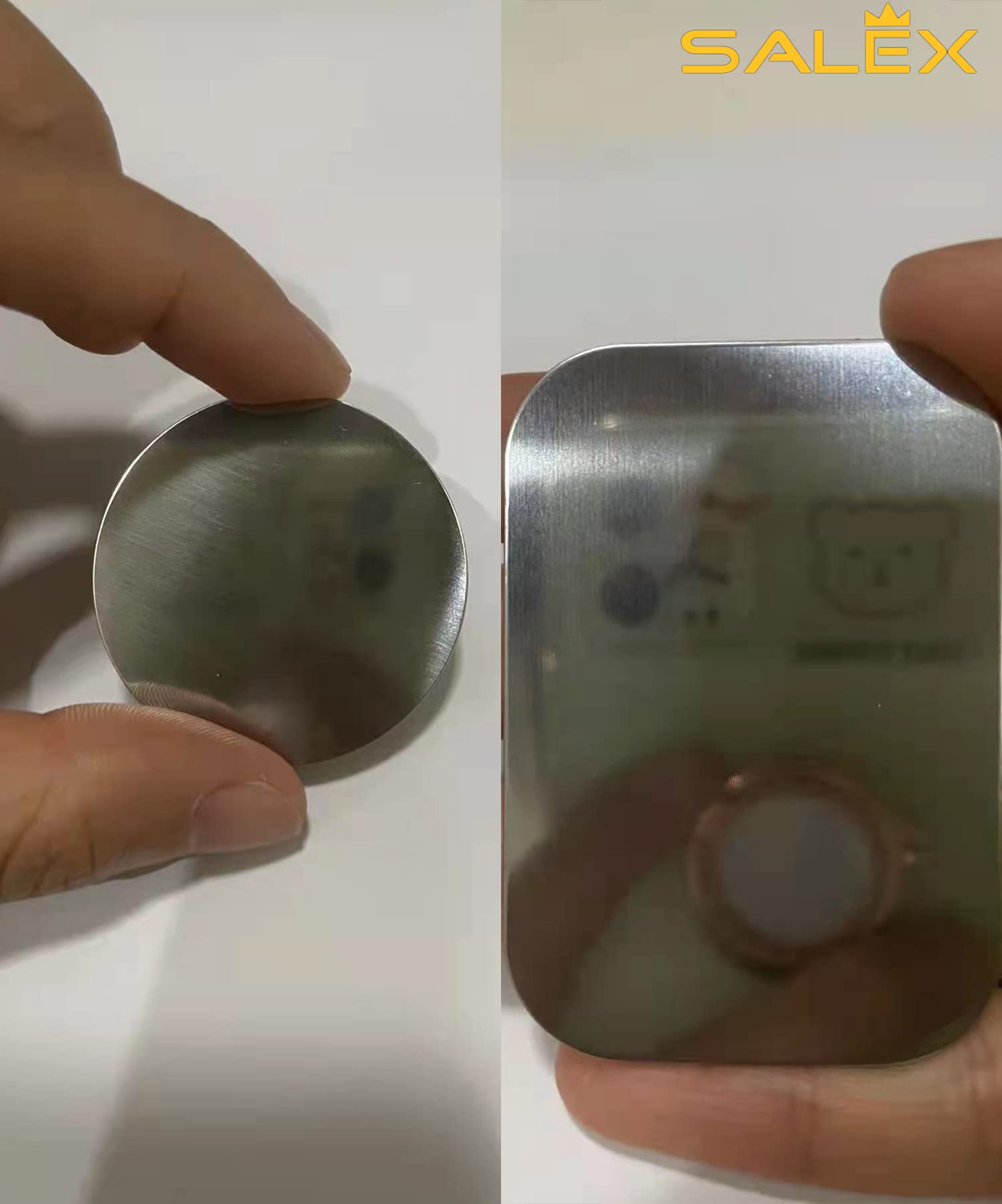 Metal Plates For Magnetic Car Mount, Wall, Phone Holder. Replacement Set Of 8 Large Silver Iron Discs Without Holes For Magnets.