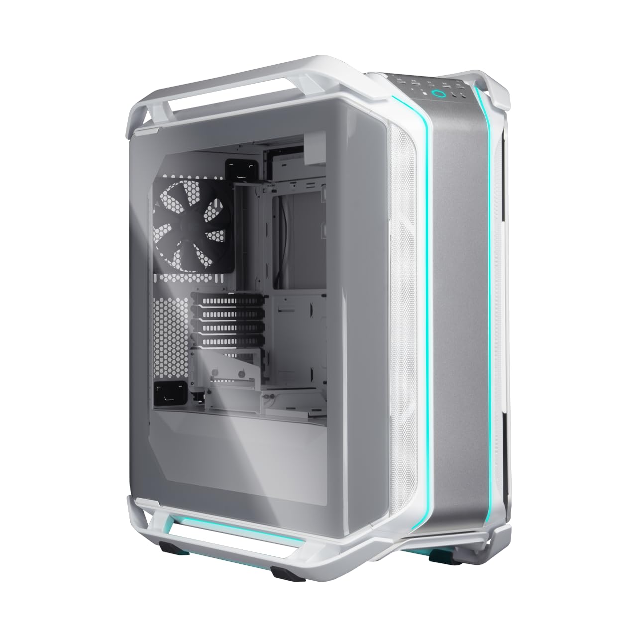 Cooler Master Cosmos C700M White E-ATX Full-Tower, Curved Tempered Glass Panel, iser Cable PCIe 4.0, Flexible Interior, Diverse 