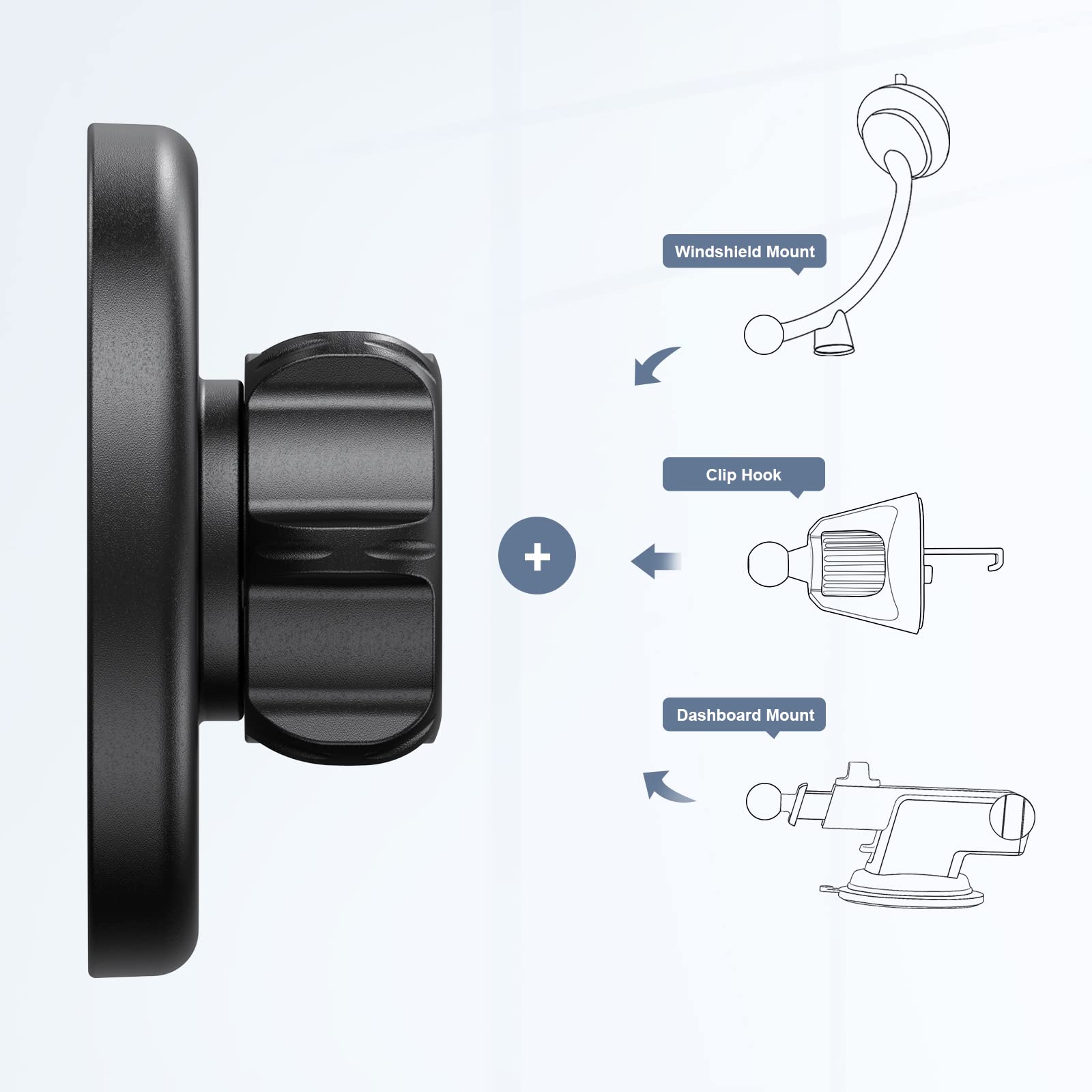 Ciencimy Car Mount Base Designed For Magsafe Iphone 16 15 14 13 12 Series, Only For Diameter 17Mm/0.67 Inch Universal Joint Ball