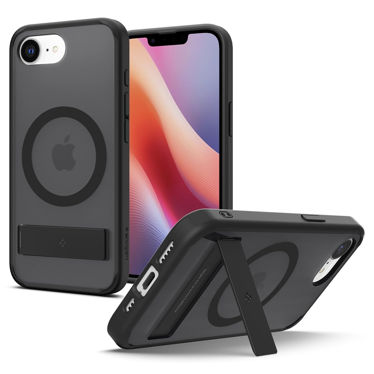 Spigen for iPhone 16e Case, Ultra Hybrid S MagFit [Compatible with Magsafe Accessories] [Anti-Yellowing] [Kickstand] - Frost Bla