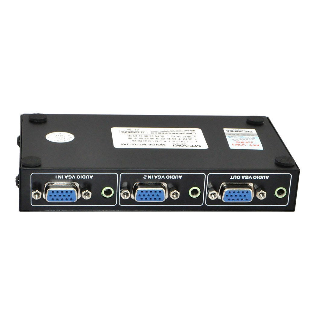 Ikkegol 2 Port Vga Audio Video Switch 2X1 Svga Switcher Box 2 In 1 Out Pc Monitor Lcd Tft Sharing