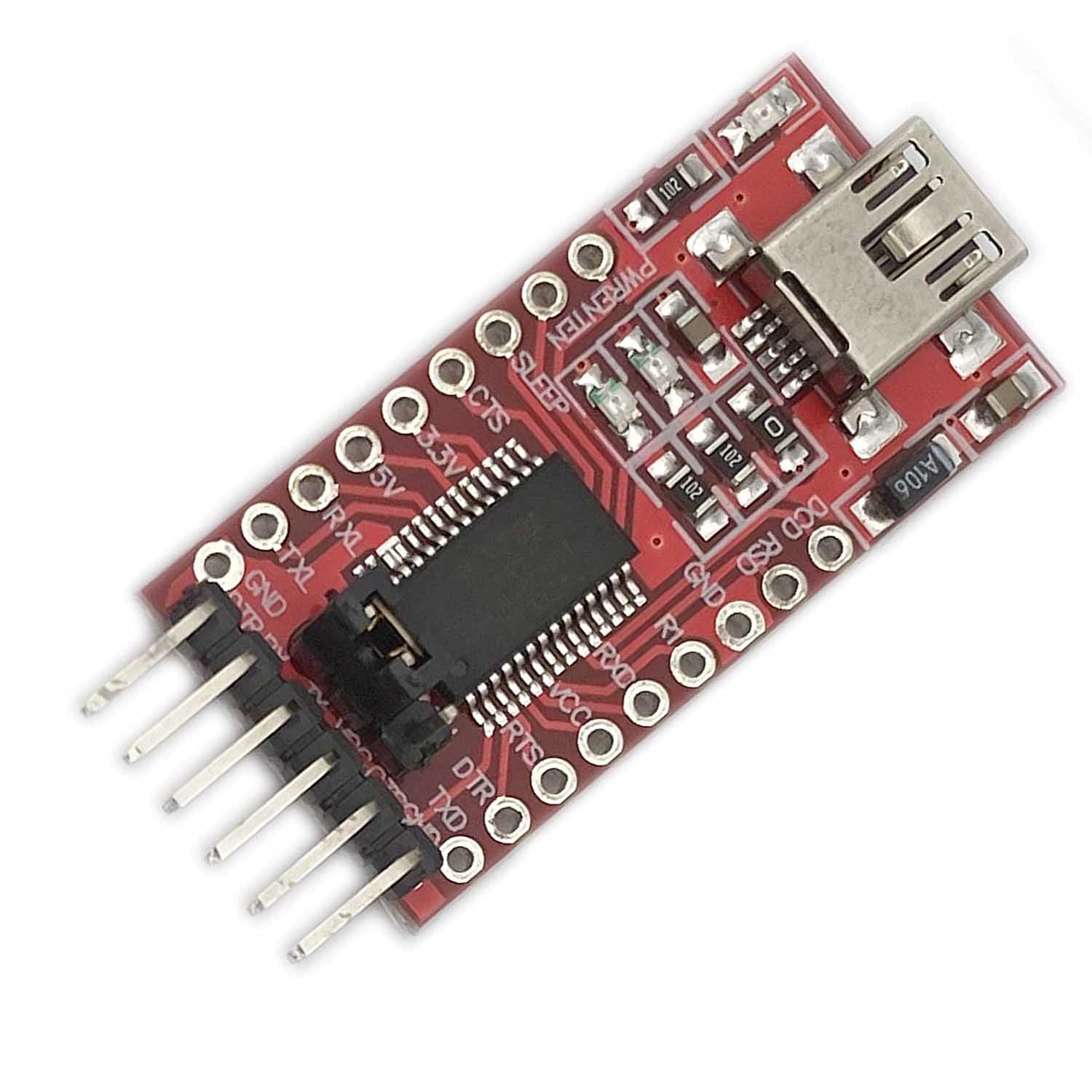 Kiro&Seeu 3.3V 5V Ft232Rl Ftdi Usb To Ttl Serial Converter Adapter Module Compatible With Arduino Mini Port