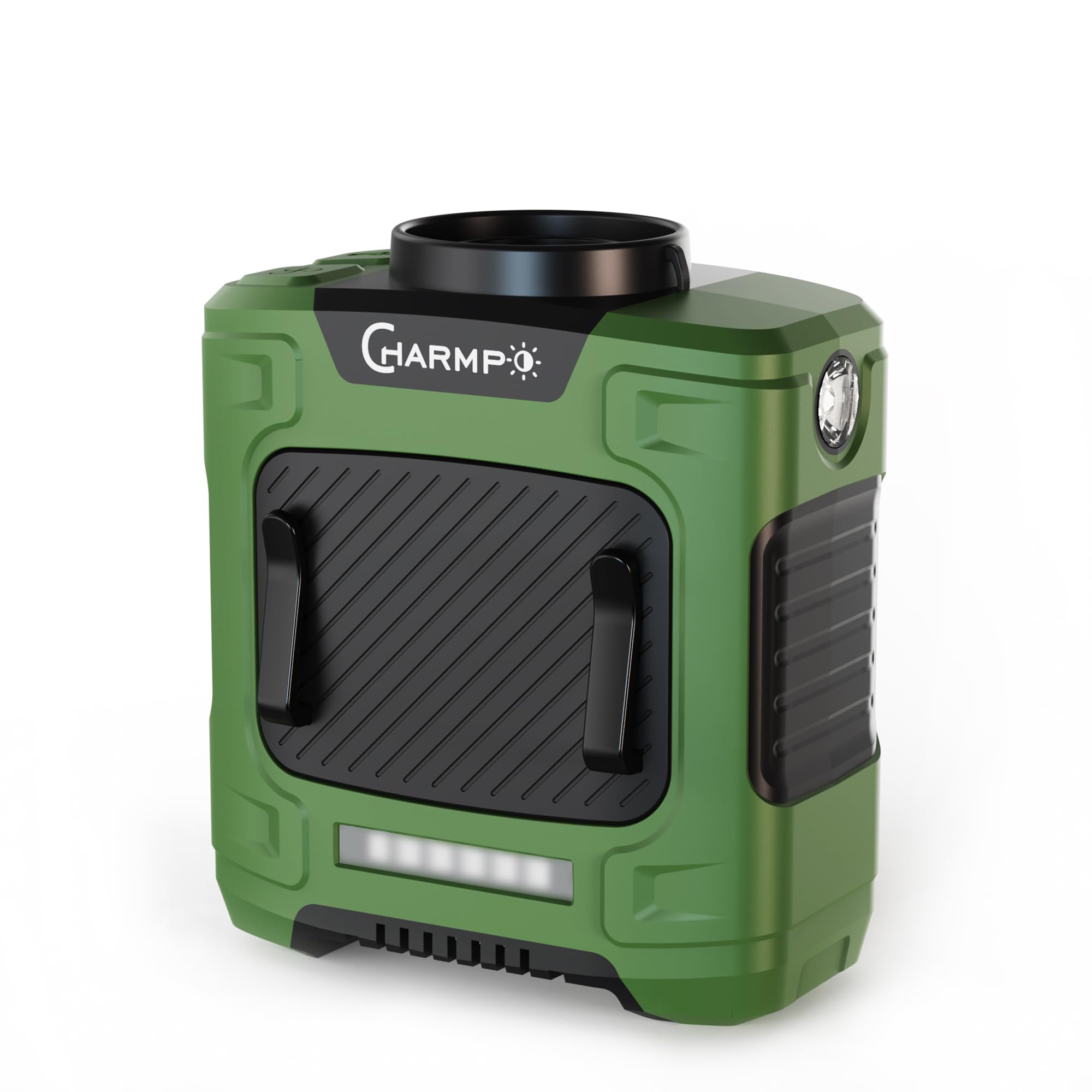 CHARMP? Waist Fan - 10000mAh Rechargeable, 24H Cooling, 16000RPM Strong Airflow, 3-Speed Portable Belt Fan with LED SOS & Red-bl