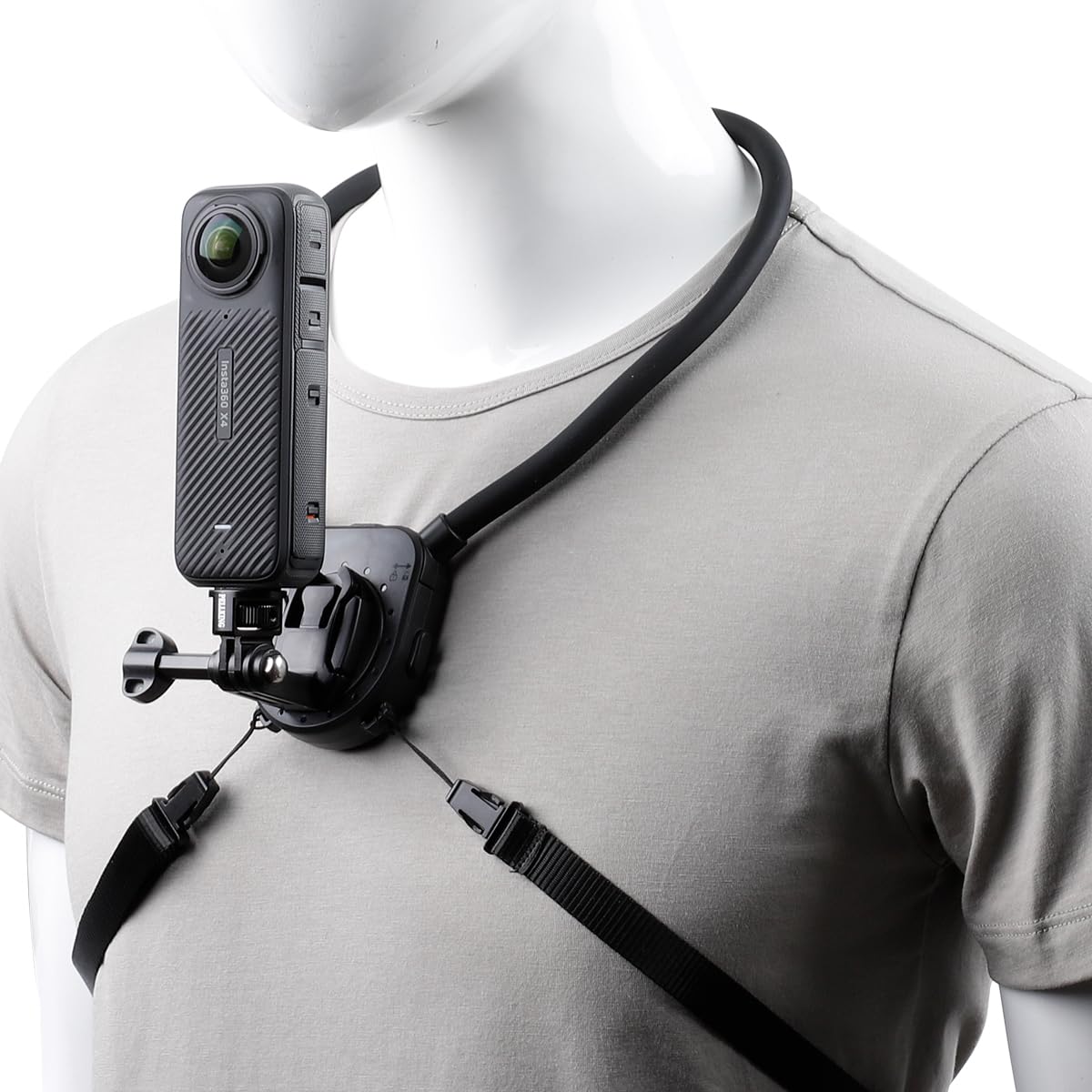 Pellking Neck Mount Holder For Insta360 X4,360 Degree Rotation Hands Free Neck Phone Holder Pov/Vlog Neck Mount Video Recording 