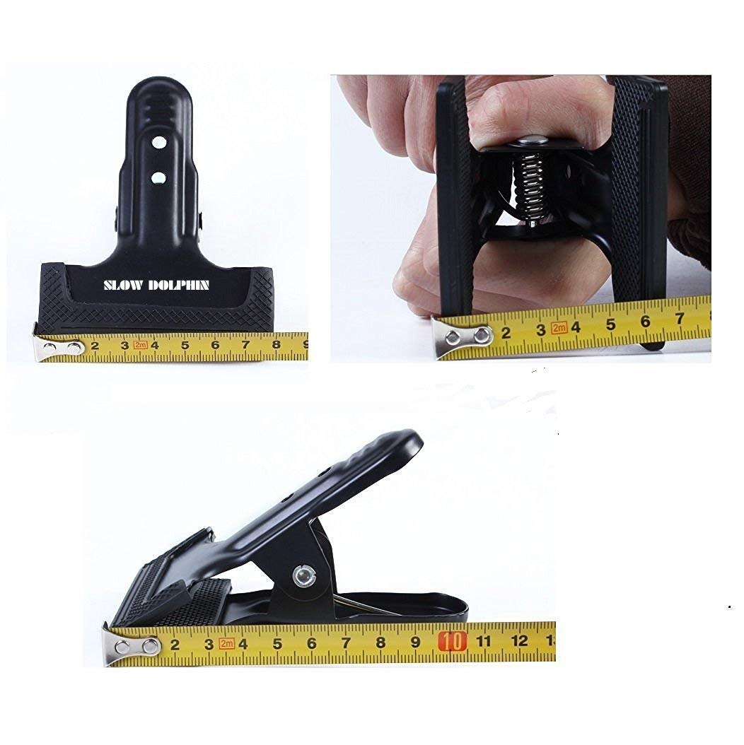 SLOW DOLPHIN Tripod Clip Clamp Mount SD-1000 360 Swivel Mini Ball Head 1/4" Screw for Studio Camera Aluminum Black