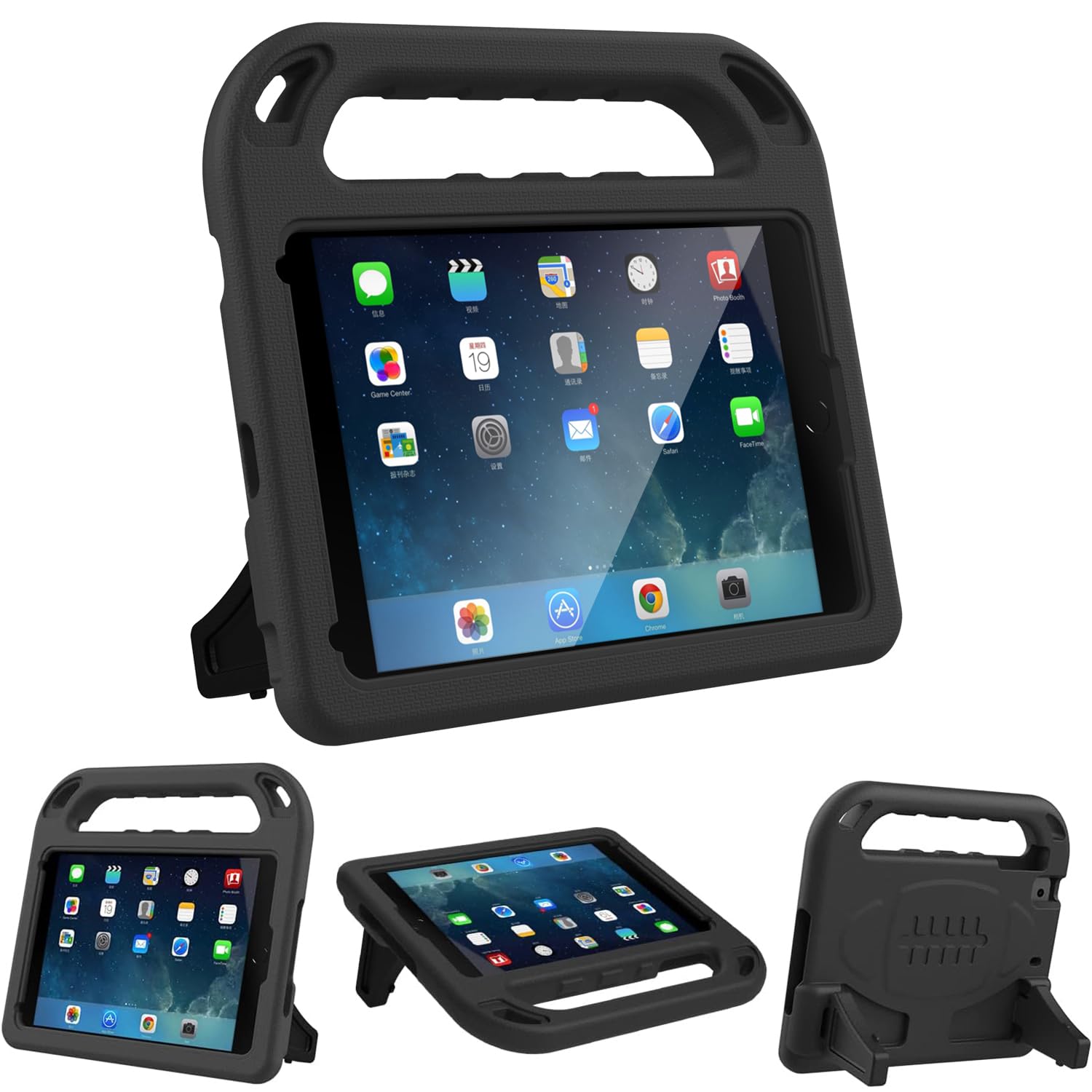 Ledniceker Kids Case For Ipad Mini 1/2/3/4/5 7.9 Inch, Light Weight Shockproof Handle Kickstand Cover For Ipad Mini 5Th/4Th/3Rd/