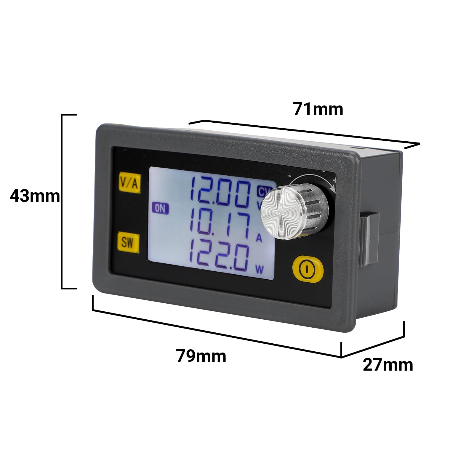 Drok Cnc Dc Buck Converter With Meter, 6 70V To 0 60V 20A 1200W, Dc 5V 9V 12V 24V 36V 48V 60V Fixed Output Voltage, Adjustable P