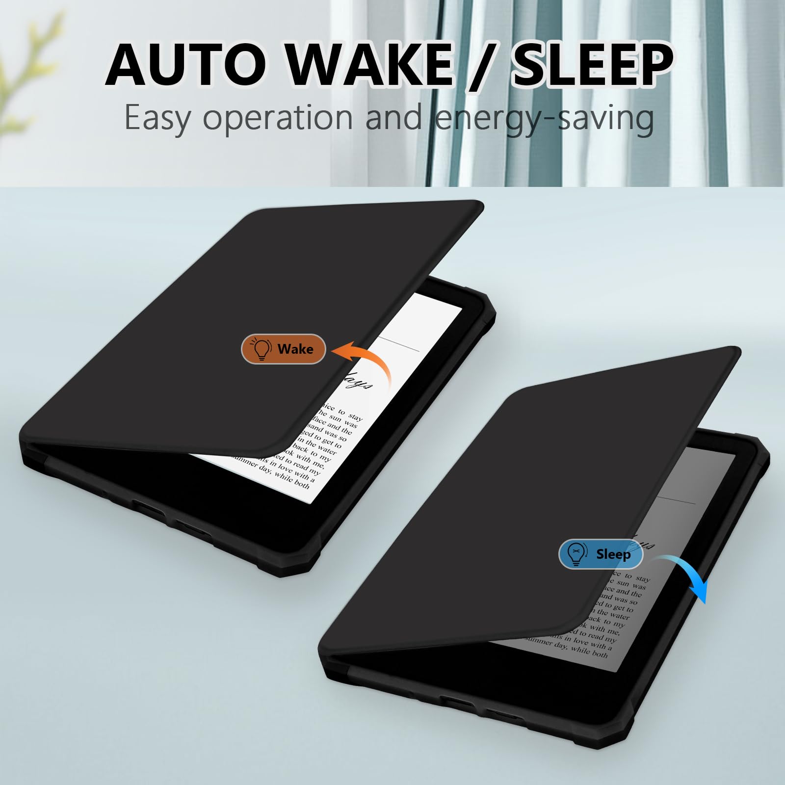 Fuwang Case For Kindle 6 Inch 11Th Generation 2022 Release Only   Ultra Slim Lightweight Premium Pu Leather Folio Cover With Aut