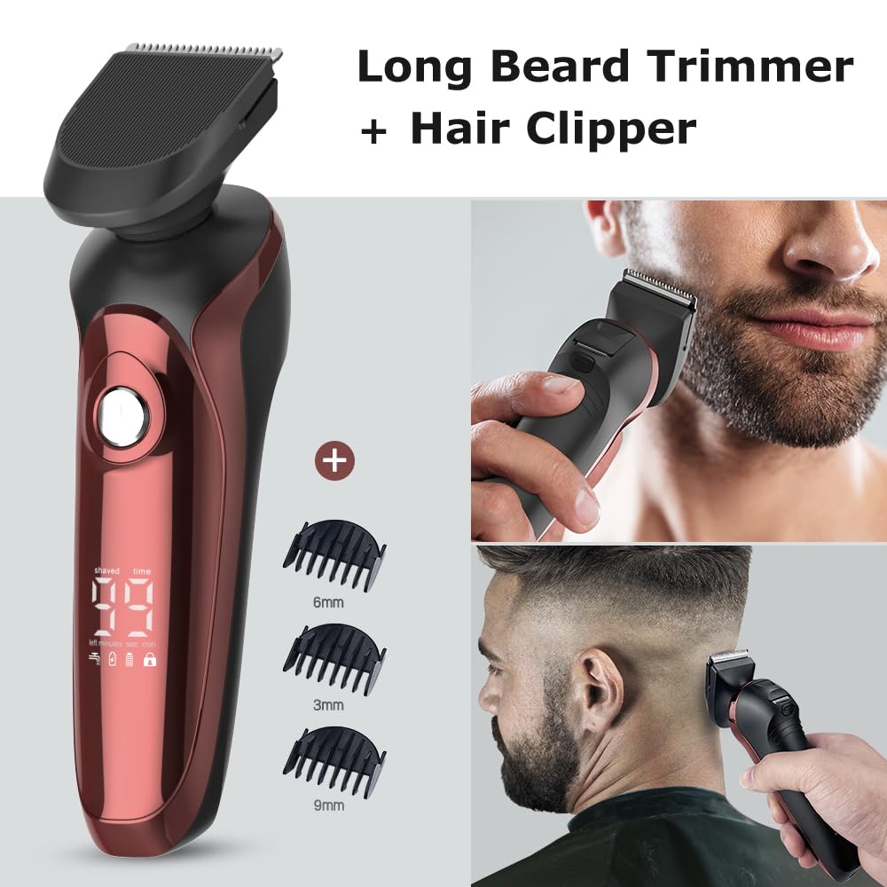 5 In 1 Electric Shaver Men'S Electric Razor Cordless Face Shaver Rechargeable Mens Razor Waterproof Rotary Shaver With Charge St