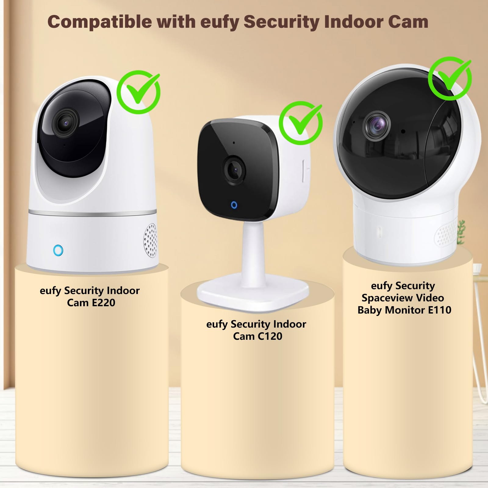 Delilyn 2Pack 25Ft Micro Usb Extension Cable Compatible With Eufy Security Indoor Cam E220/P24, Flat Power Cable For Eufy Securi