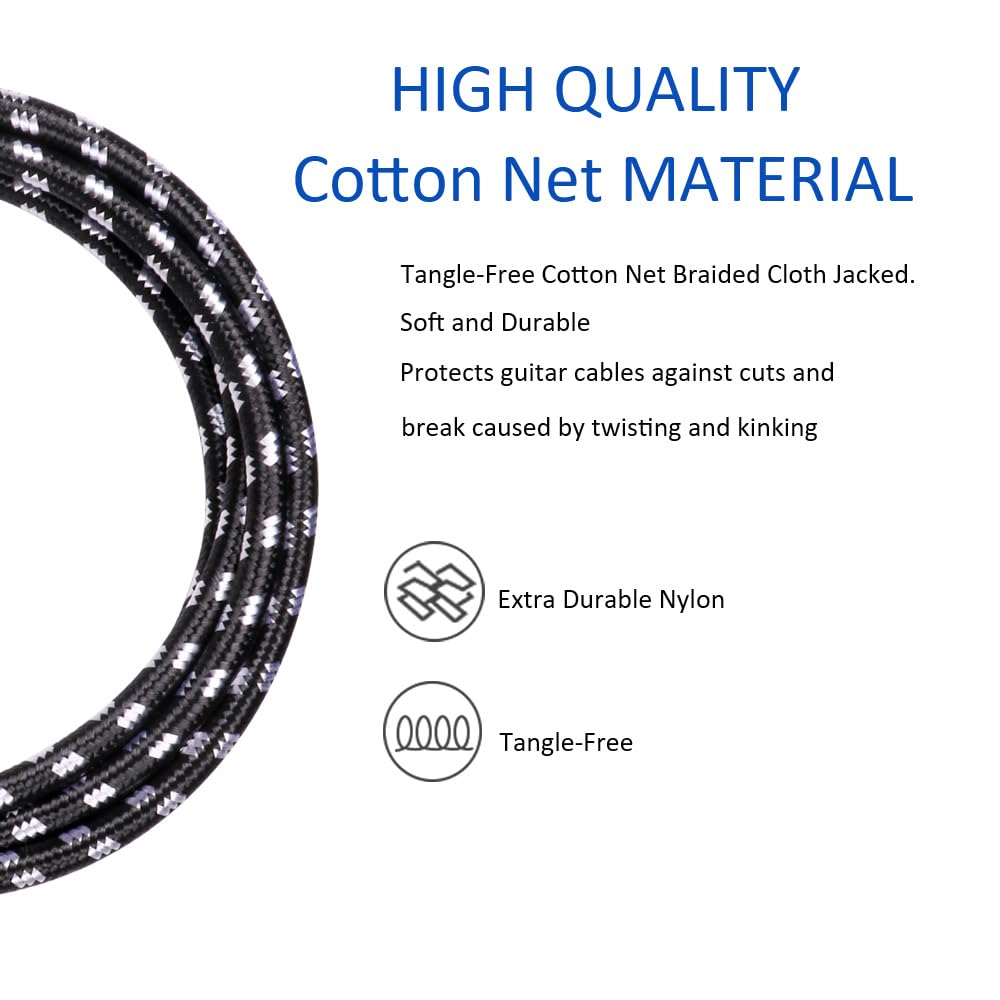 Dremake Jack 6.35Mm Ts 1/4 Inch Male To 1/4 Inch Male Guitar Cable 6.35Mm Quarter Inch Audio Guitar Instrument Speaker Cord For