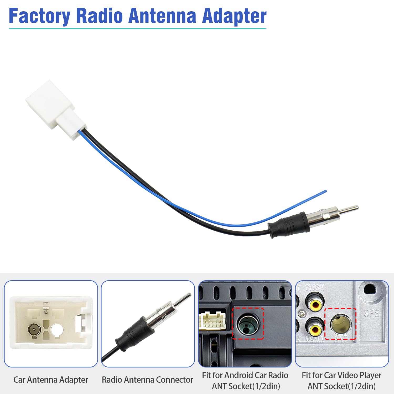 Jayubien Radio Wiring Harness Jbl Adapter Replacement For Toyota Highlander Sequoia Tundra Camry Corolla Vios Prado 20Pin Car St