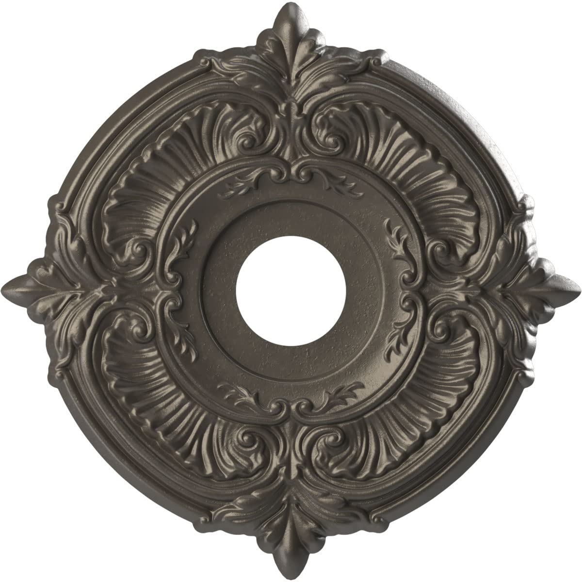 Ekena Millwork CMP16ATDST Attica Thermoformed PVC Ceiling Medallion (Fits Canopies up to 5 5/8), 16OD x 3 1/2ID x 1P, Universal 
