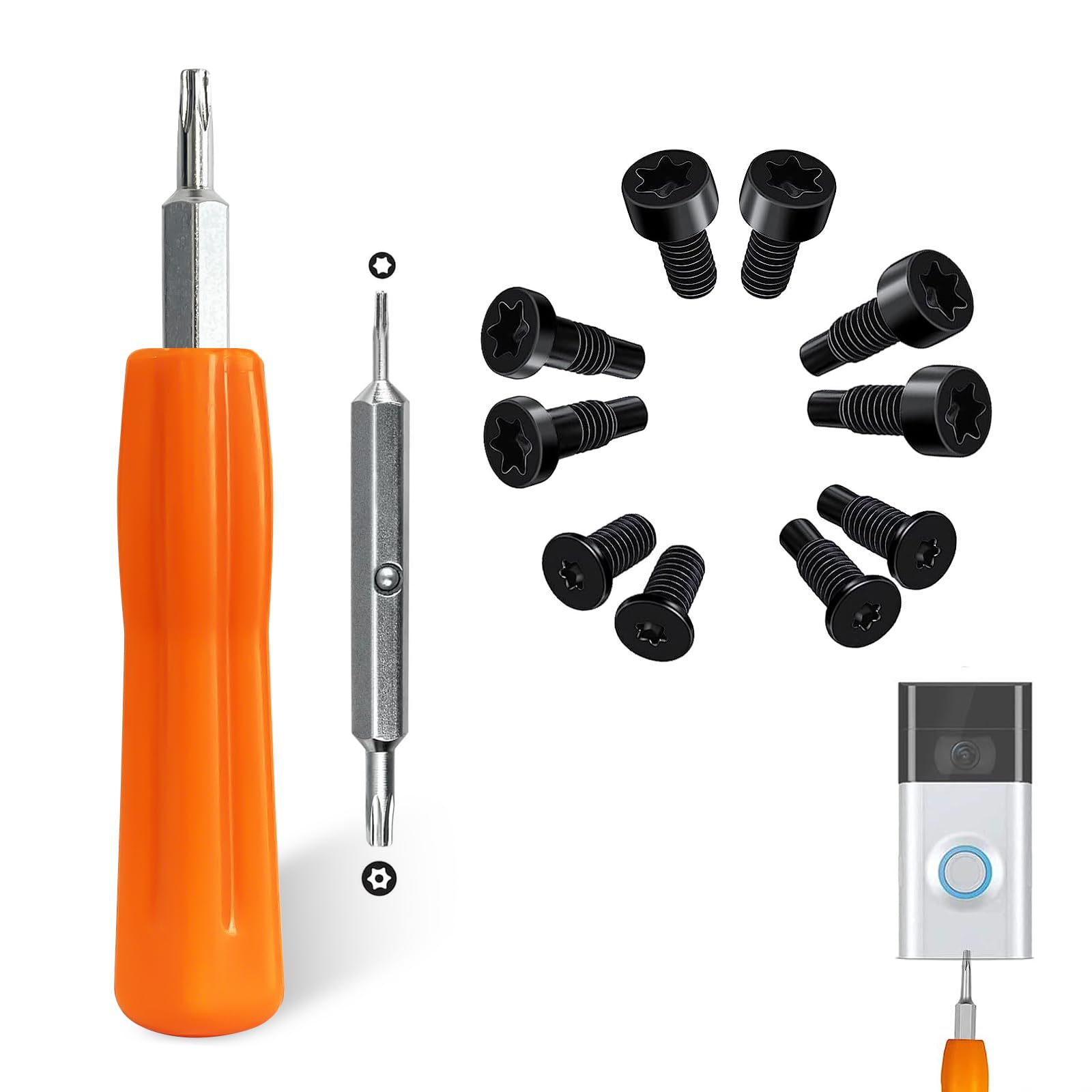 Doorbell Screwdriver Replacement, Doorbell Security Screws,T6 Screwdriver Fit Doorbell, 2Nd Generation, Doorbell 2 / Pro Doorbel