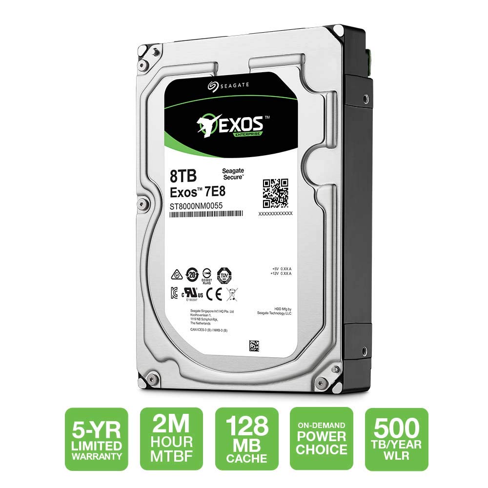 Seagate Exos 7E8 4TB 512n SATA 128MB Cache 3.5 Inch Enterprise Hard Drive (ST4000NM0035), Mechanical Hard Disk