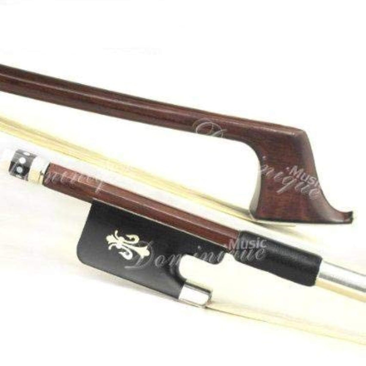 D Z Strad Model 205 Cello Bow Top Brazil Wood Wit Ebony Frog With Inlayed Fleur De Lis (1/2   Size)