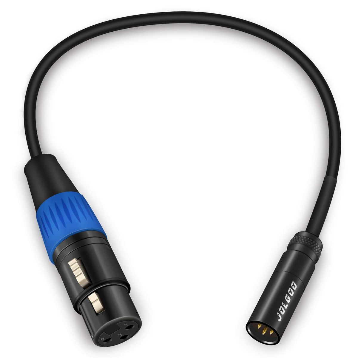 Jolgoo Mini Xlr Male To Xlr Female Adapter Cable, 3 Pin Mini Xlr Male To Xlr Female Adapter Cable, For Bmpcc 4K Camera Video Assist 4K Sharp 8K, 1 Feet