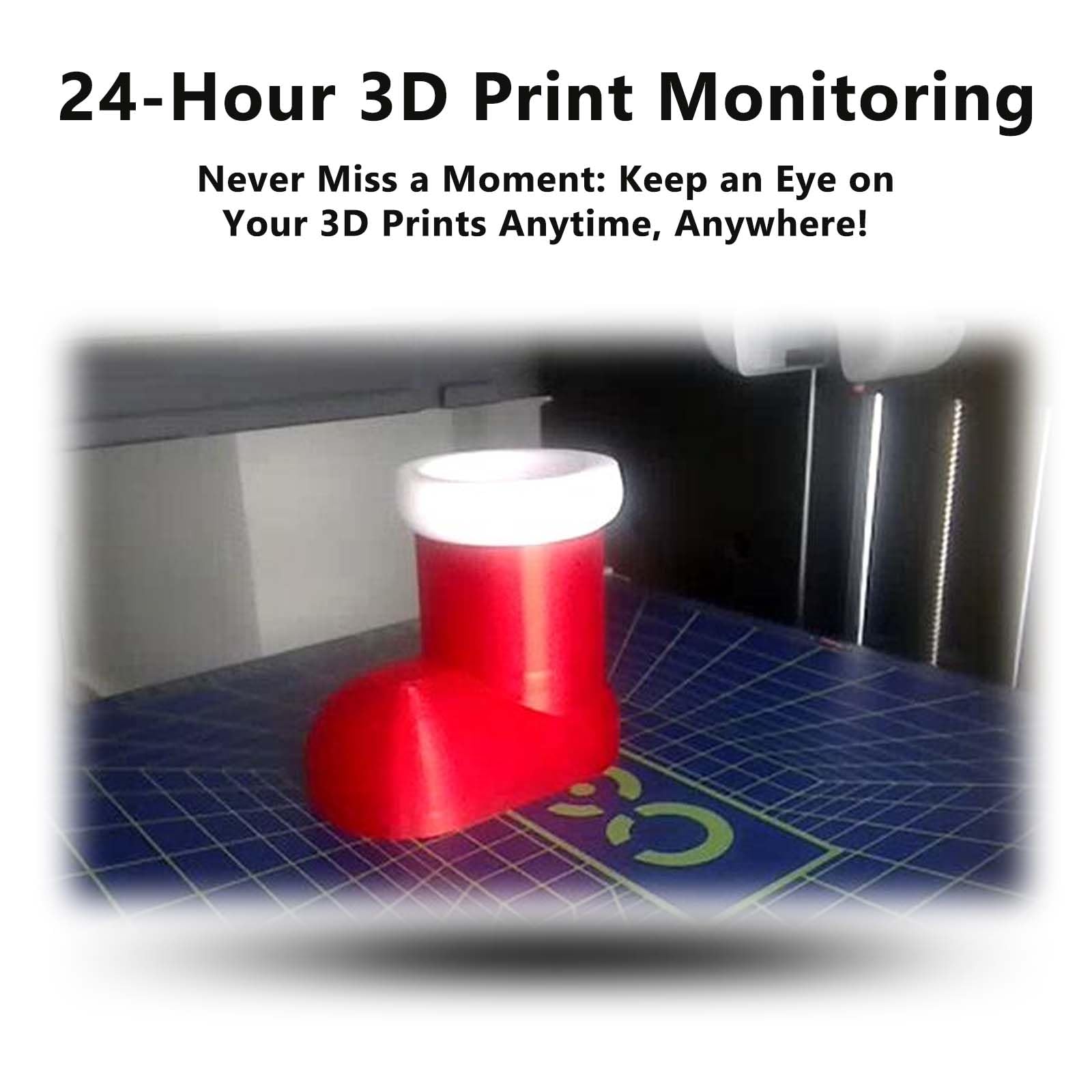 Sahvaim Original Camera Smart Kit For Flashforge Adventurer 5M Pro/5M 3D Printers- 1080P Real-Time Remote Monitoring Surveillanc