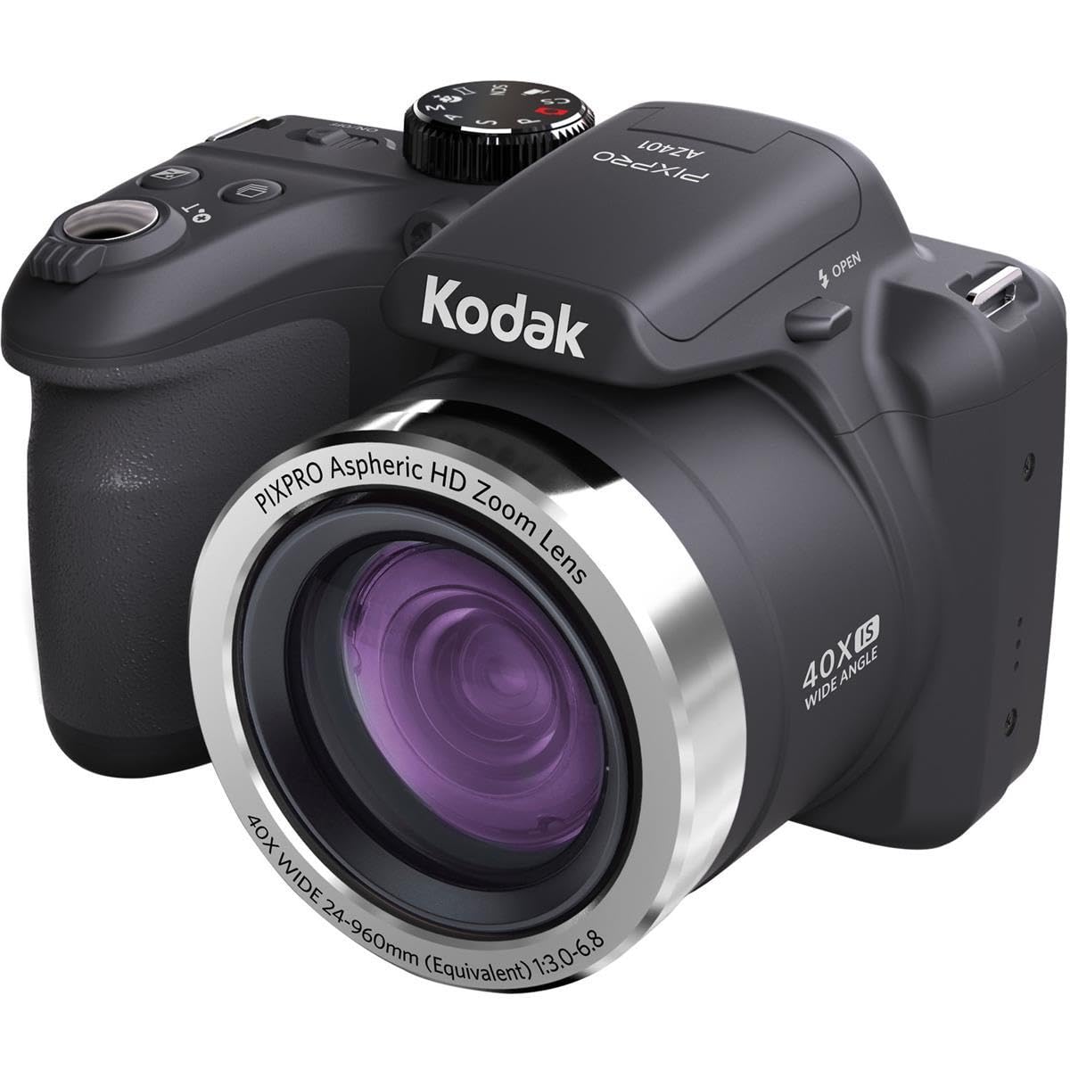 Kodak PIXPRO Astro Zoom AZ401-BK 16MP Digital Camera with 40X Optical Zoom and 3 LCD (Black)